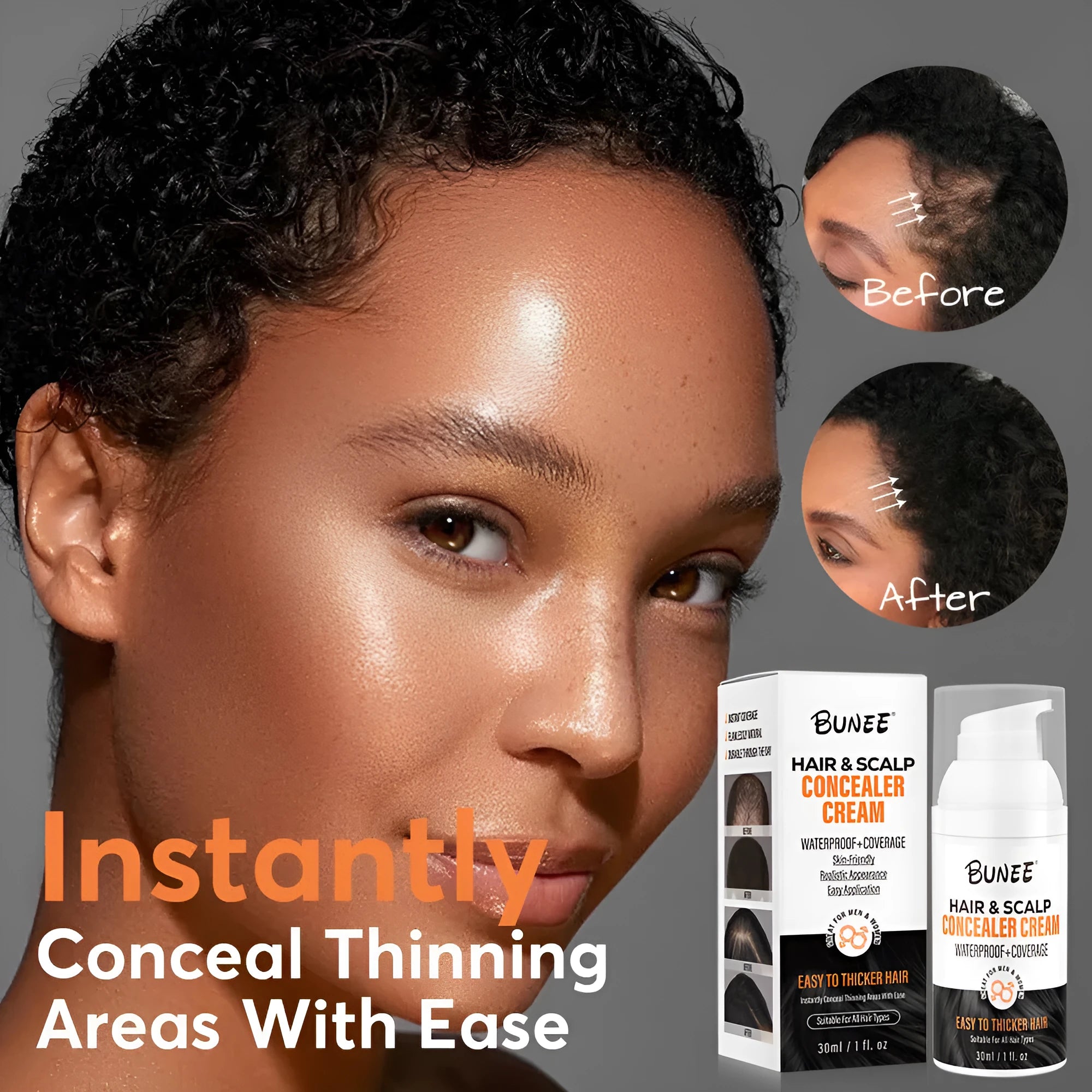 30ml scalp concealer pomade with applicator for natural hair thinning coverage