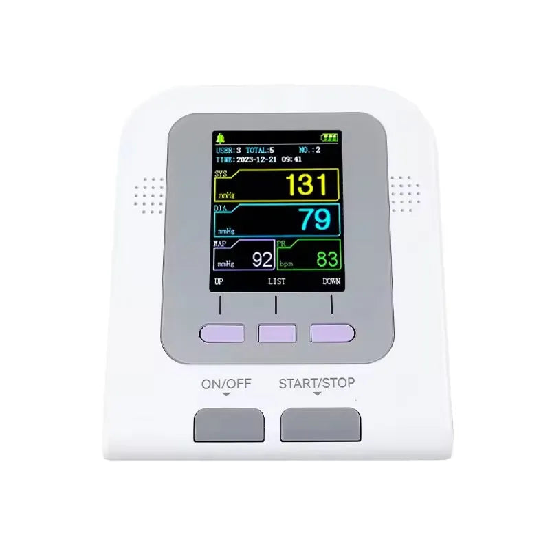 CONTEC08A Vet digital blood pressure monitor for animals with colour screen and three cuff sizes.