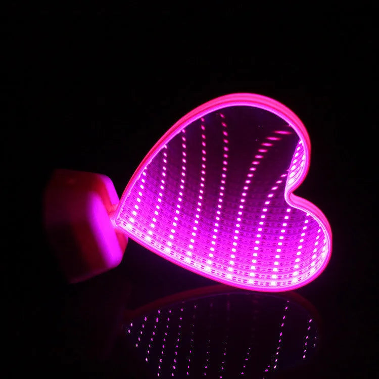 LED double-sided love tunnel light with plastic housing and USB power connection