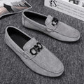 Men's suede upper casual shoes with rubber sole in black and grey colour options