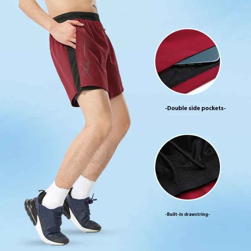Men's solid colour polyester basketball shorts with a low-waist design, shown in multiple colour options.