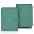 Linen leather texture magnetic closure hard case for Kindle e-reader in purple colour