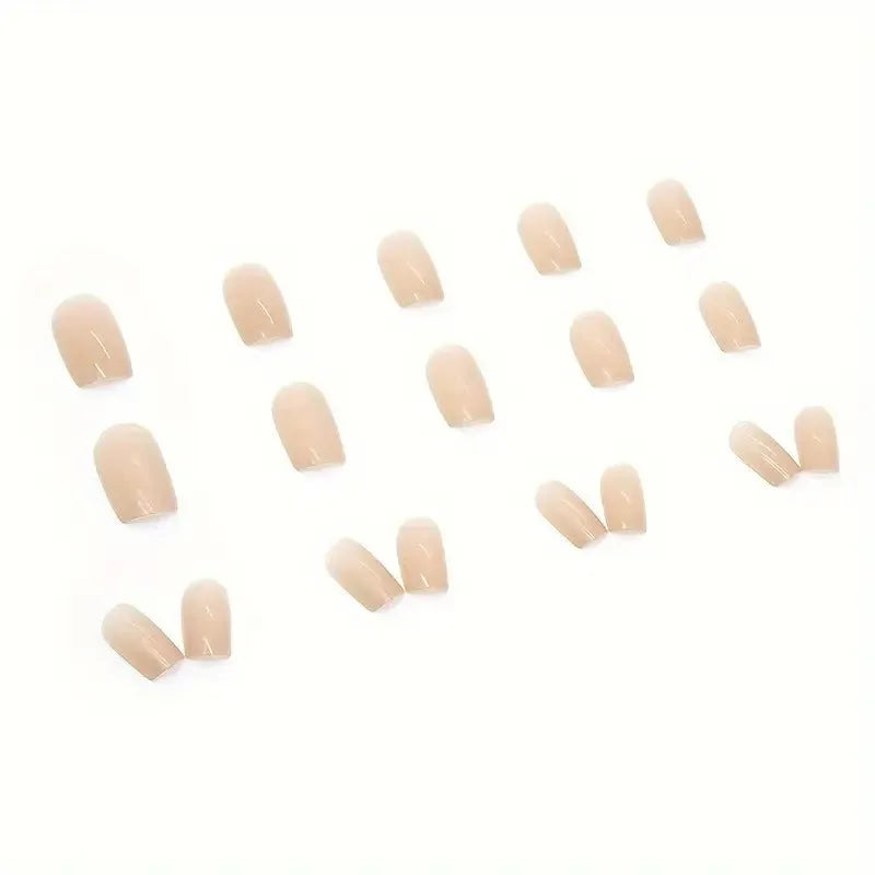 Plastic false nail set in solid colour MY119 with cute style design