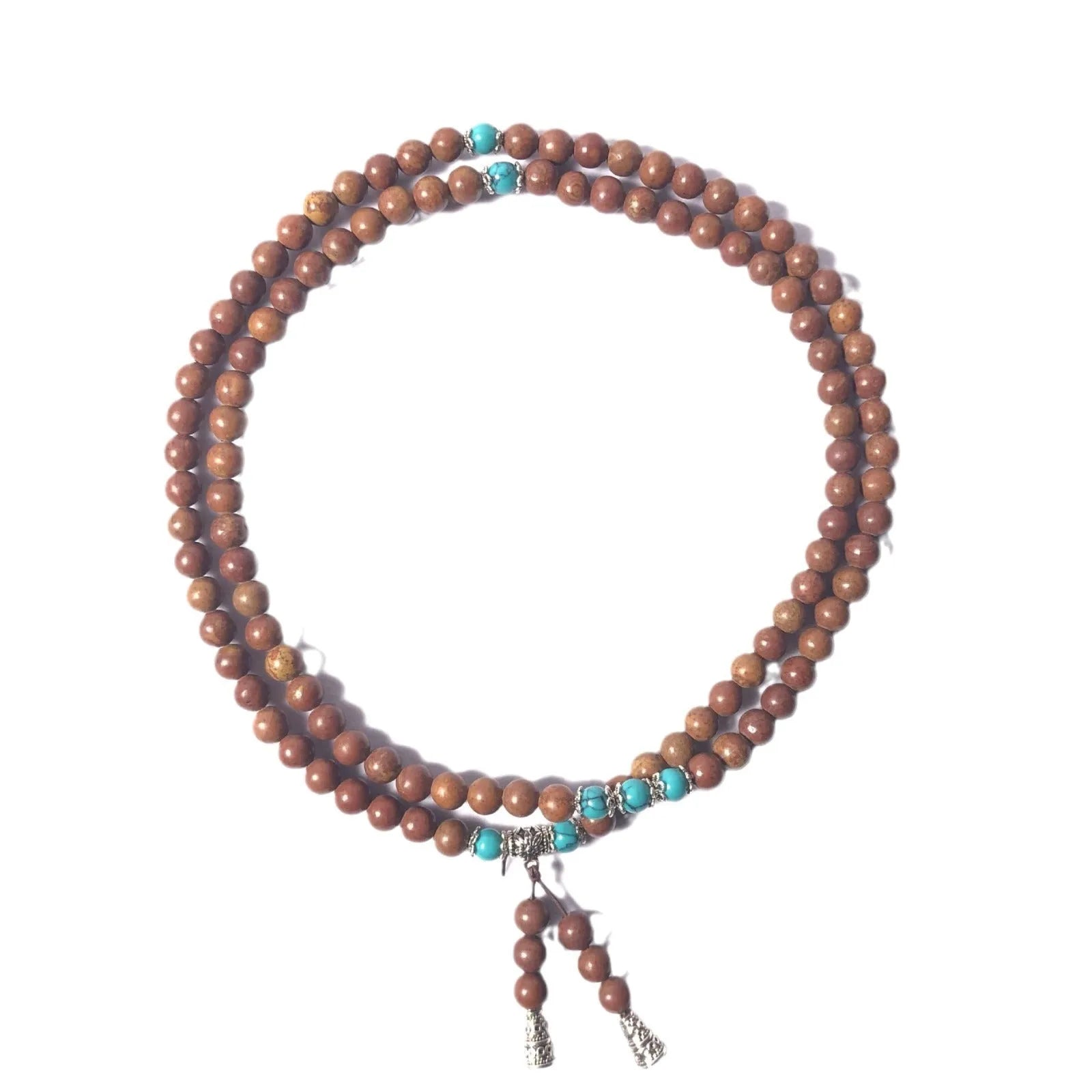 108 bead hand-polished lvzhu stone bracelet with 5-6mm beads, unisex geometric shape, handmade