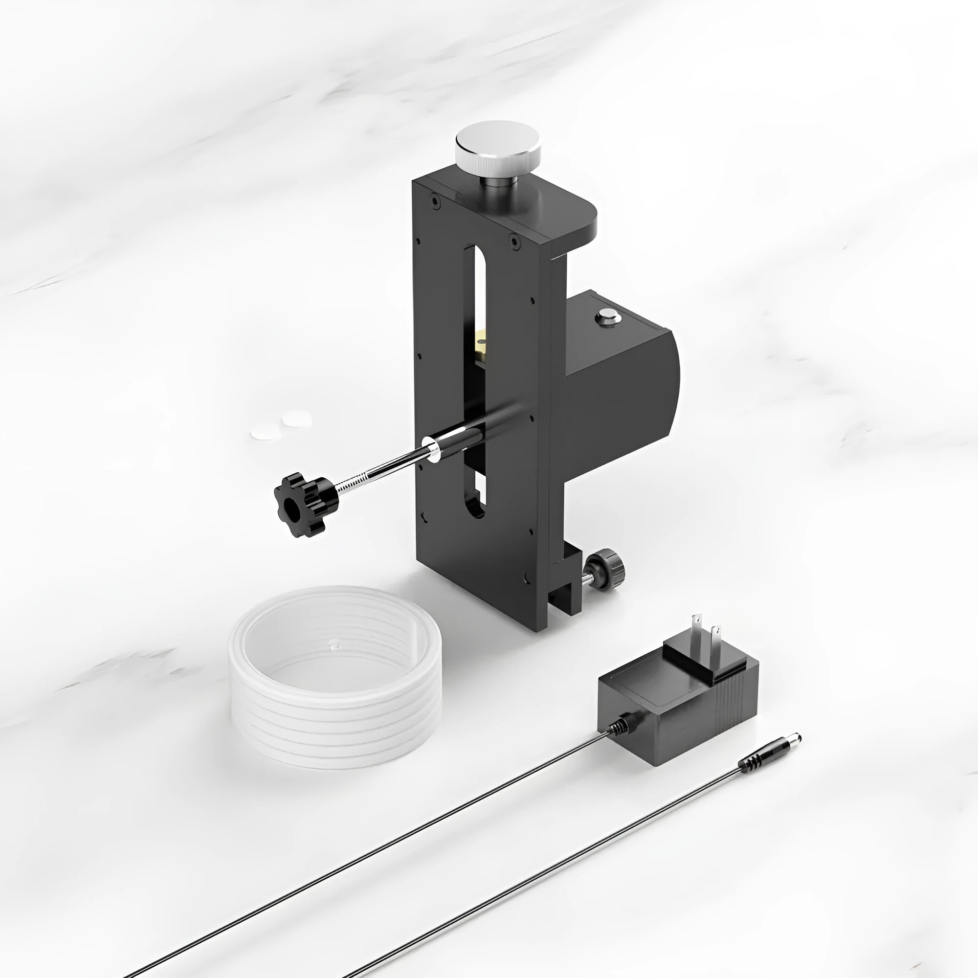 Ultrasonic cleaning machine with temperature control dials and single cleaning slot for vinyl records