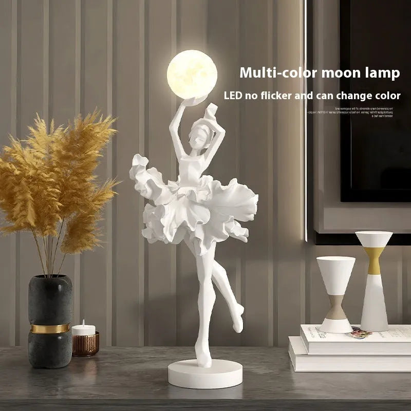 Small modern resin USB night light in black gold, white, pink, or light blue colour