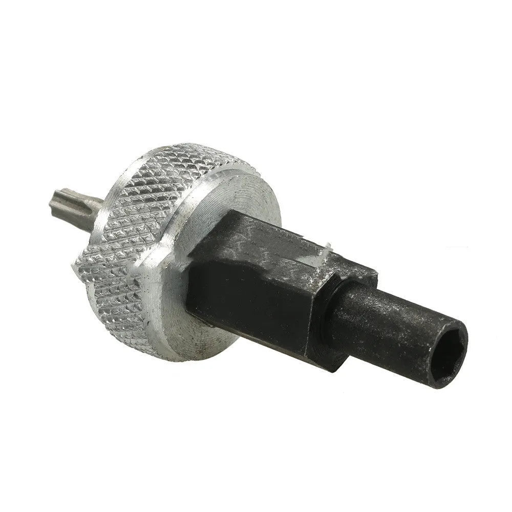 Ignition module wrench with knurled aluminium knob and carbon steel handle