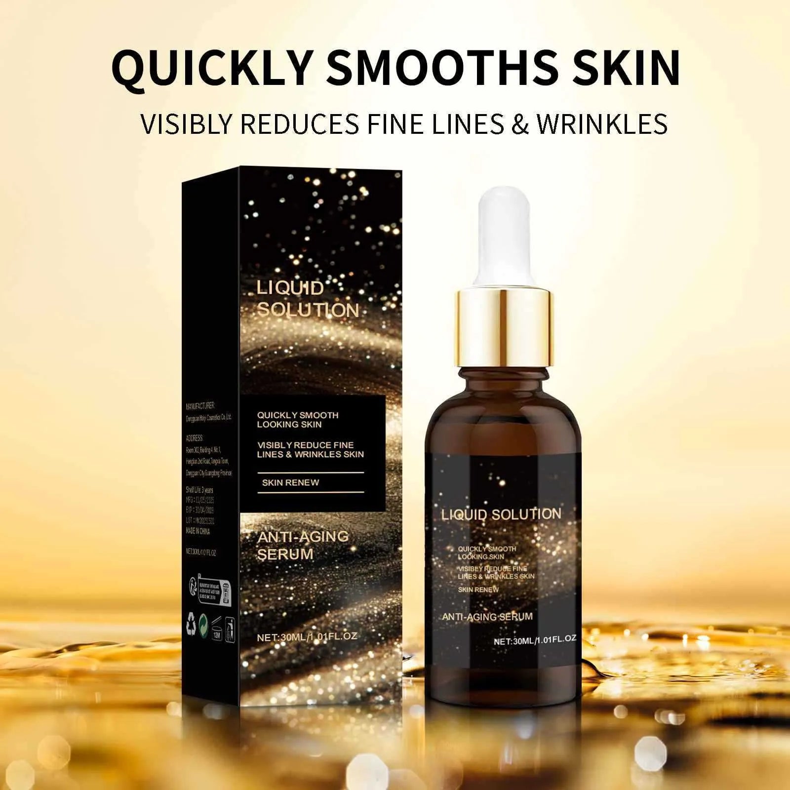 30 ml hyaluronic acid facial moisturising solution bottle 9 cm tall
