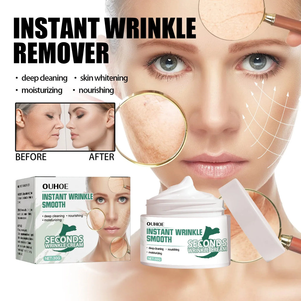 Anti-aging anti-wrinkle face cream in a 30g jar with hydrating formula for fading wrinkles