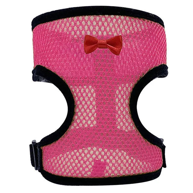 Adjustable poultry vest harness with matching collar and bow for ducks and chickens in multiple sizes and colours