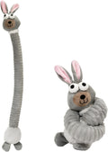 Plush squeaky dog toy in brown with foldable design and crinkle texture for small to large dogs