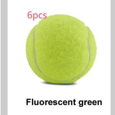 Bite-resistant rubber dog tennis ball in pink, blue, green, orange, and red colours, 6.3cm diameter