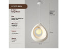 Sili Style retro pendant chandelier with milky white 32x35cm shade