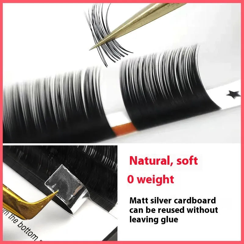 Large capacity 16-row dense false eyelashes made of mink hair on a matte round wool band.