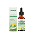 30ml glass bottle of amber liquid supplement drops with a black dropper.