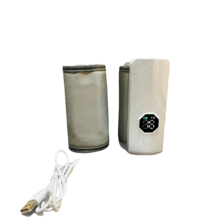 Grey and white car charger electric milk warmer with 36W power for constant temperature bottle heating