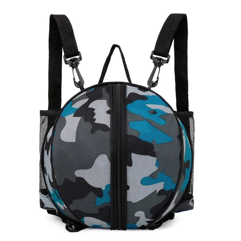 Black oxford cloth basketball training bag with 9L capacity showing one-shoulder carrying strap