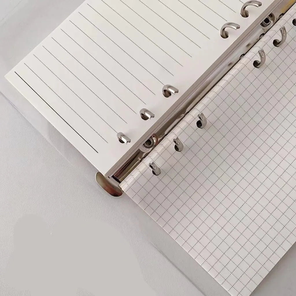 A6 loose-leaf notebook with heart cover, 80 pages of 70g double tape paper, 6-hole binding, 90x170mm