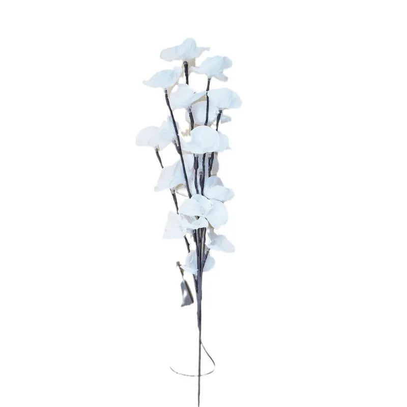 Pink phalaenopsis branch LED decorative light measuring 65cm with battery operation