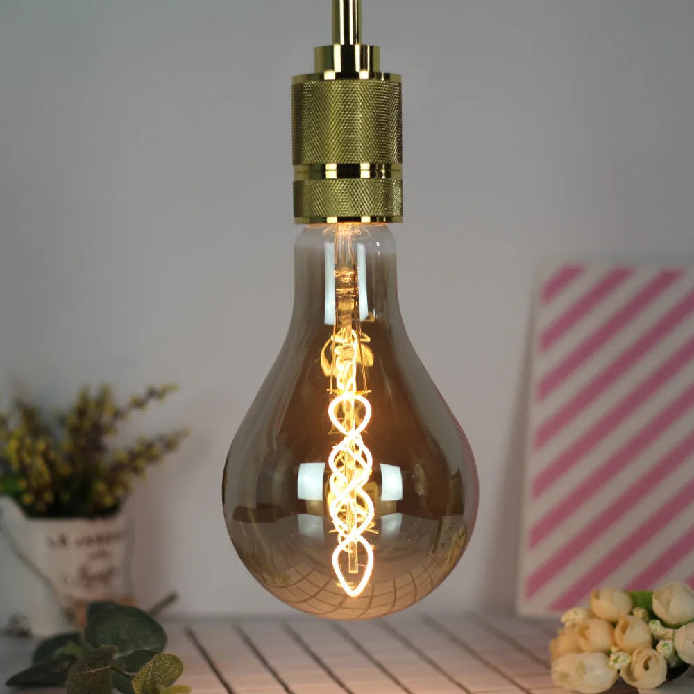 A110 double spiral golden LED soft light strip measuring 110mm by 200mm