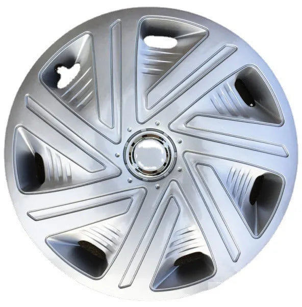 Universal ABS plastic wheel hub cover in black, silver, and electroplating monochrome finishes for car decoration.