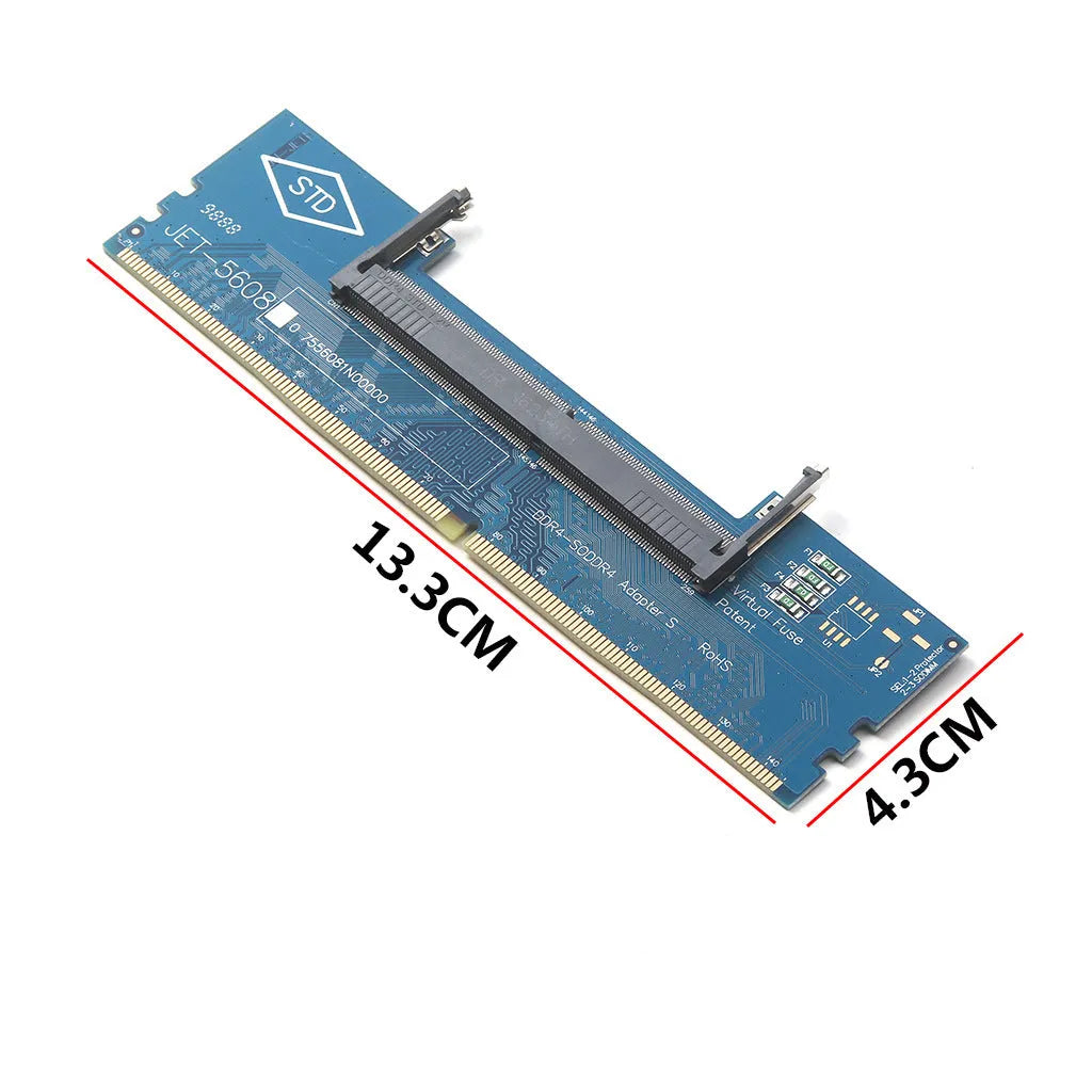 DDR4 laptop to desktop memory adapter card converting SO-DIMM to DIMM slot