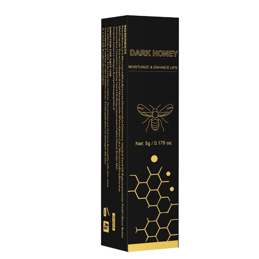 Dark honey coloured matte finish lipstick with 5g content in standard packaging