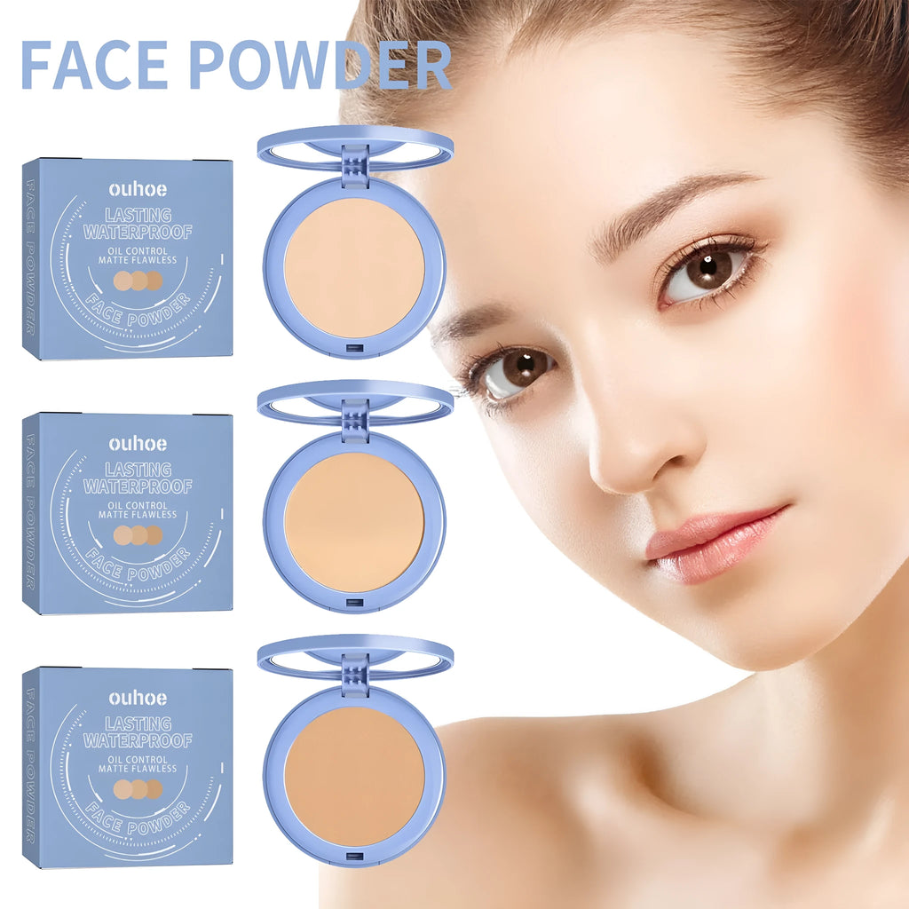 8g finishing powder compact in Natural Beige shade with a soft brush for natural makeup setting