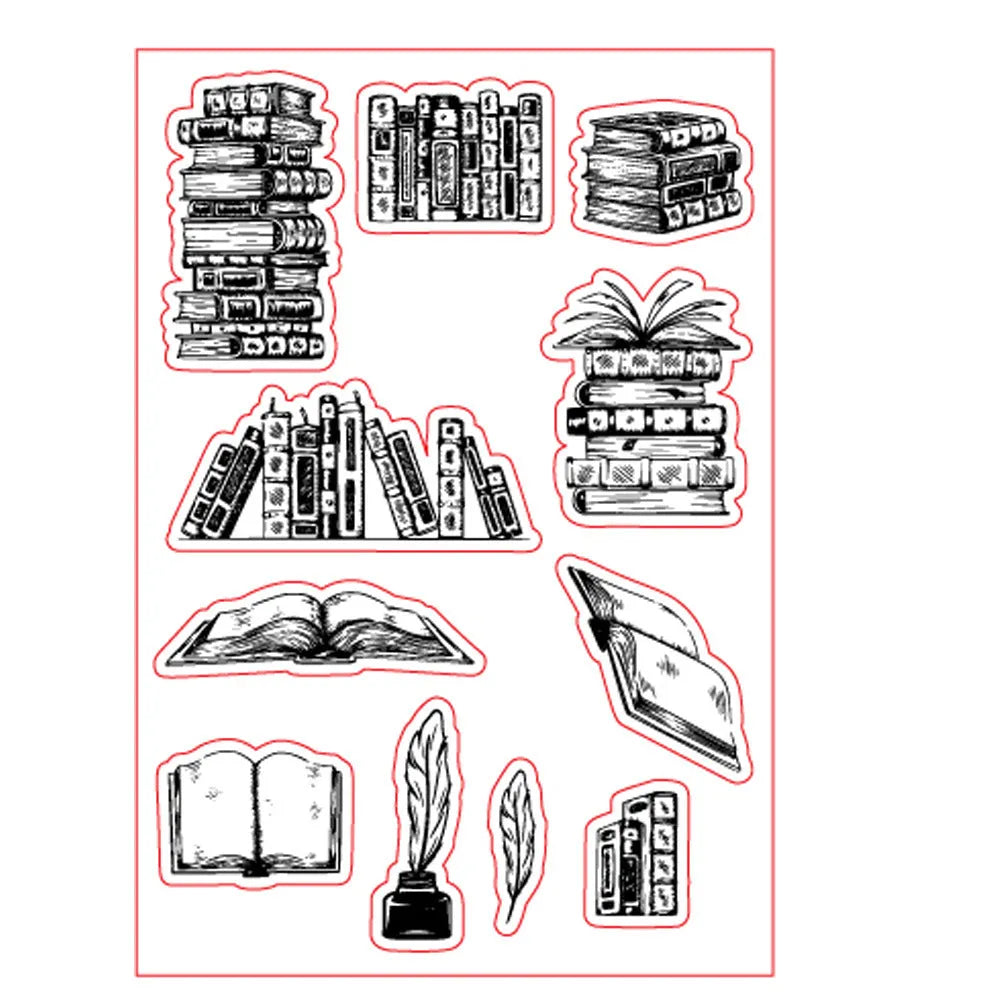 Transparent silicone craft stamp with seal design measuring 11cm by 16cm for card making