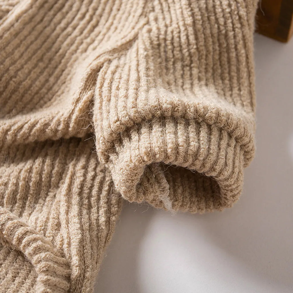 Brown cloth pullover sweater on small dog for Bichon Pomeranian breeds