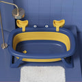 Blue foldable portable pet tub for washing cats and small dogs