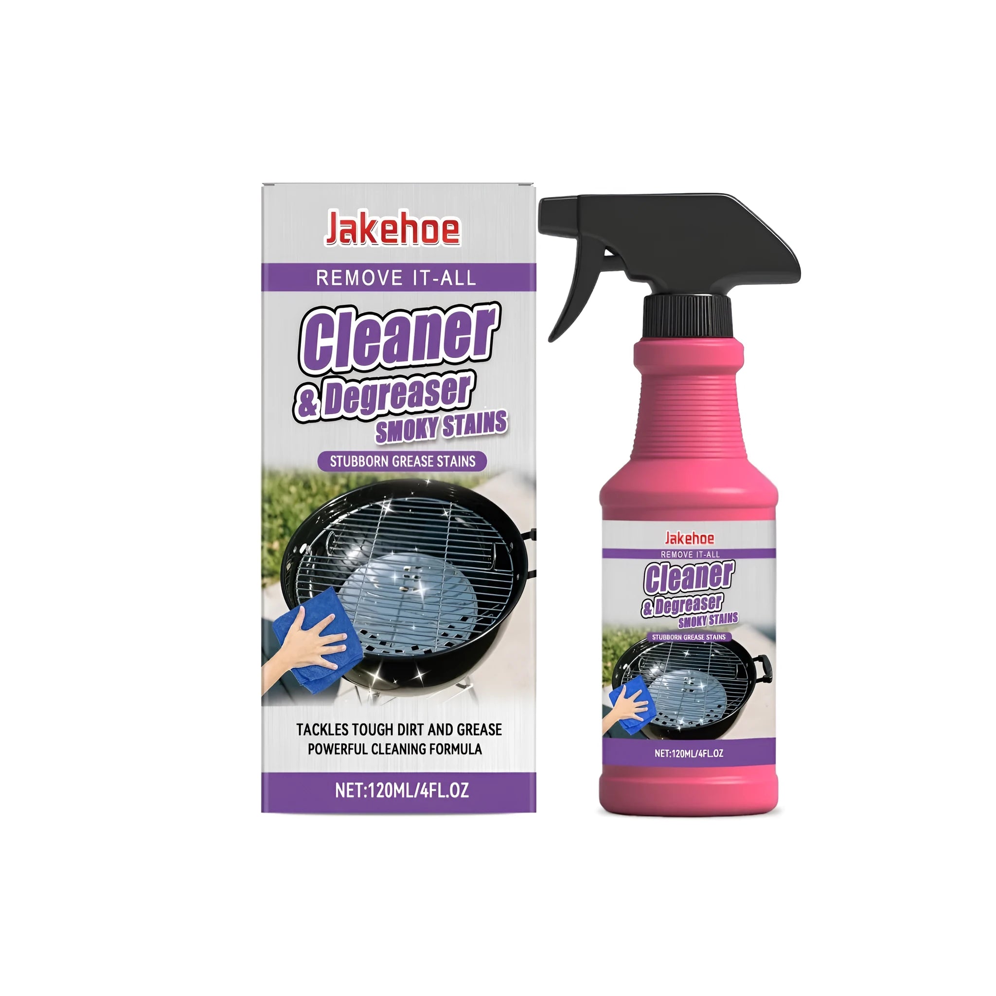 Barbecue Grill Cleaning Agent 120ml bottle with alkaline degreasing formula for BBQ racks