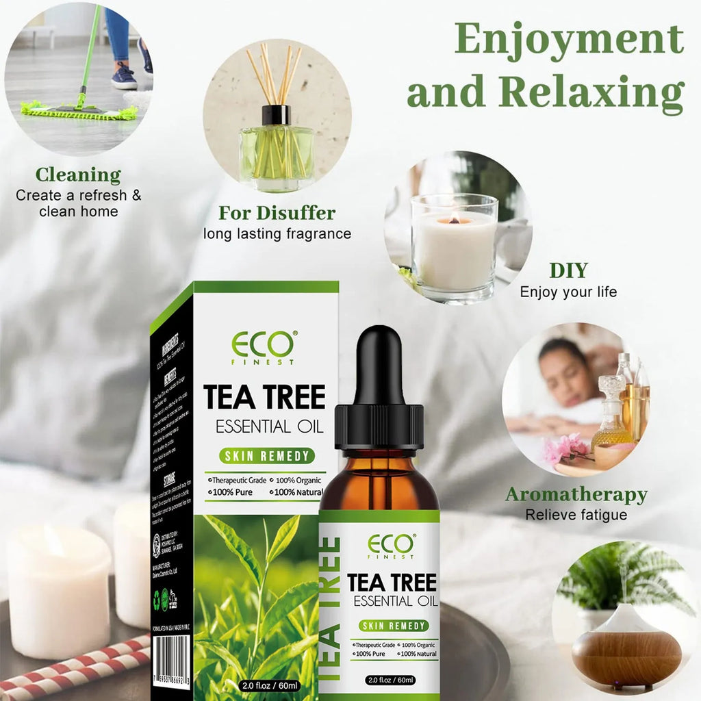 60ml tea tree oil massage oil bottle for acne fade spot treatment natural skincare