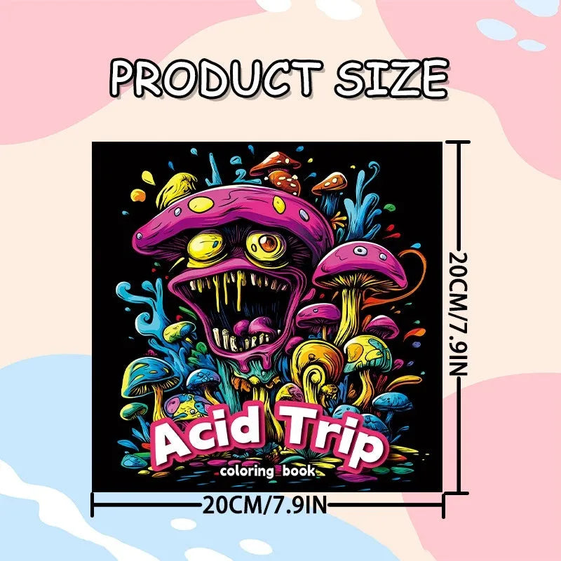 Creative painting book with 200mm length in acid tour colour for drawing and colouring activities