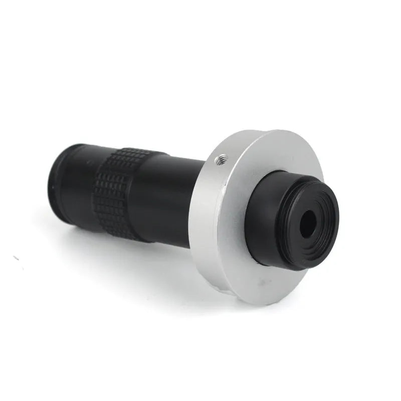 Black industrial monocular lens for camera with 30mm diameter and 84mm length