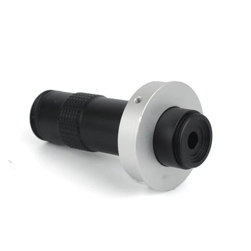 Black industrial monocular lens for camera with 30mm diameter and 84mm length