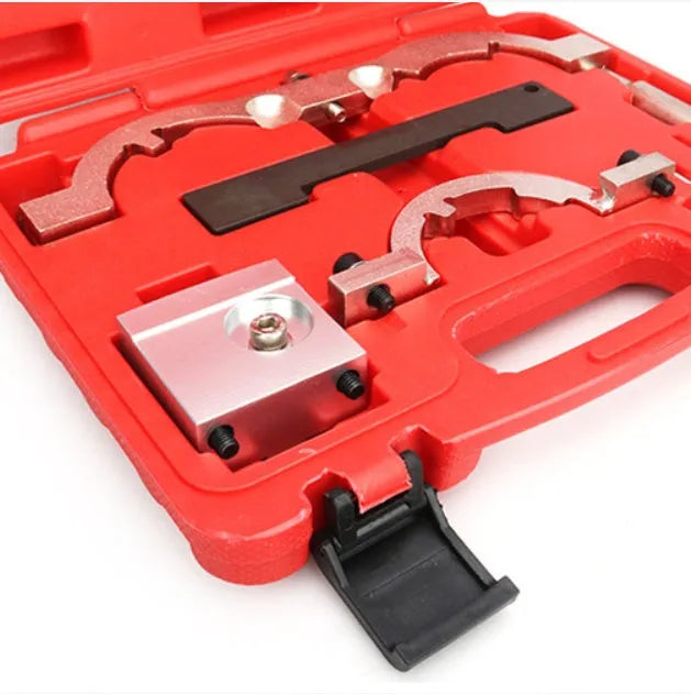 Opel 1.4 LUJ engine timing tool kit with seven red chrome-vanadium steel tools