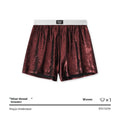 Galaxy reflective bright silver woven loose mid waist sports underwear for women