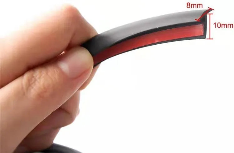 Black TPE universal rubber seal strip roll for car bumper and machinery gap filling applications