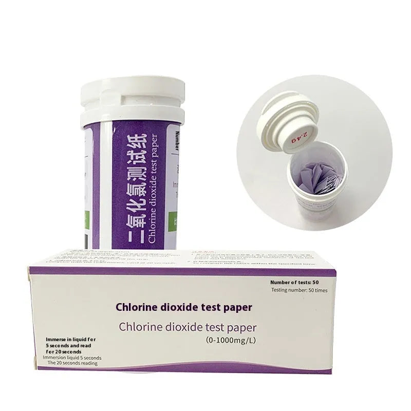 Chlorine dioxide test paper bottle for waste water detection 0-1000mg/L range
