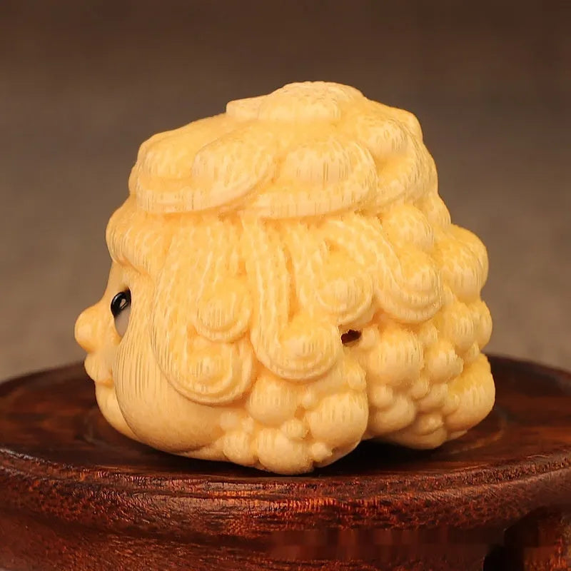 Solid bamboo golden toad princess ornament, 5.0 cm cute style home decoration.