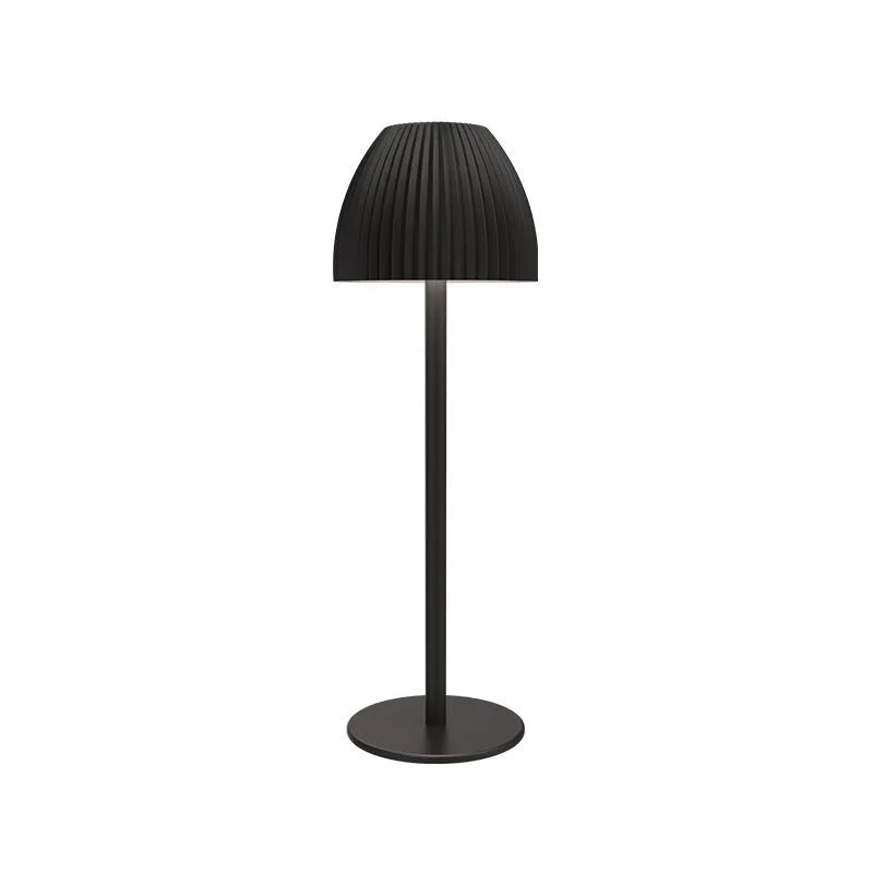 Modern dimmable night lamp with thin round base in black or white for bedroom and dining room