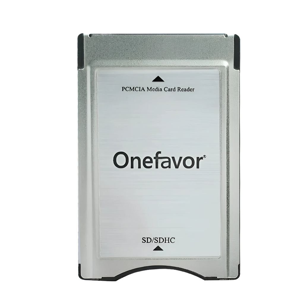 SD to PCMCIA adapter card for Mercedes-Benz cars with stainless steel housing and included 32GB SD card
