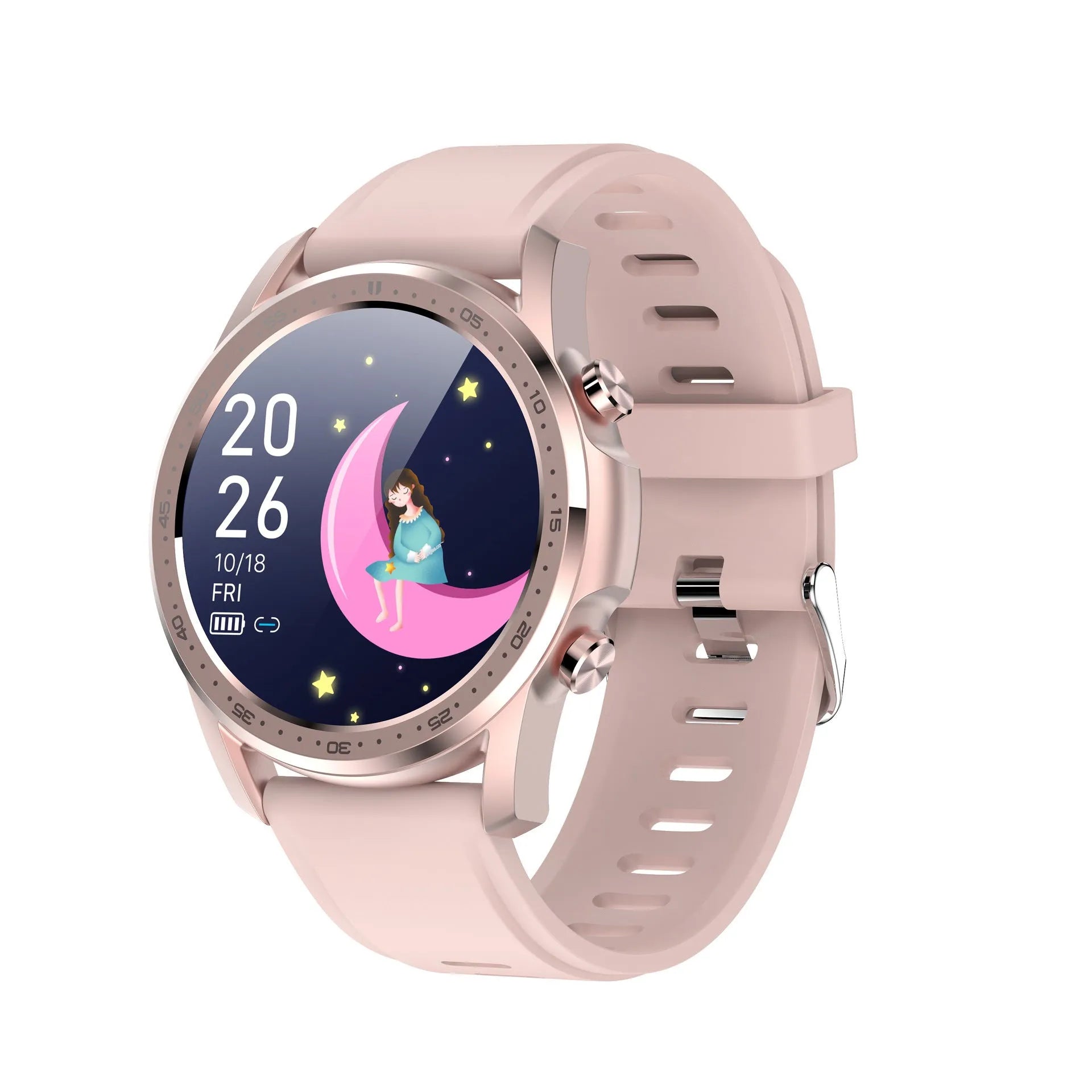 Youth2 smart bracelet with zinc alloy case and black wristband showing its 1.3-inch colour display.