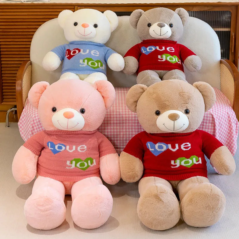 Custom-made teddy bear plush toy in 75/100/120 cm for sleeping, with multiple colour options