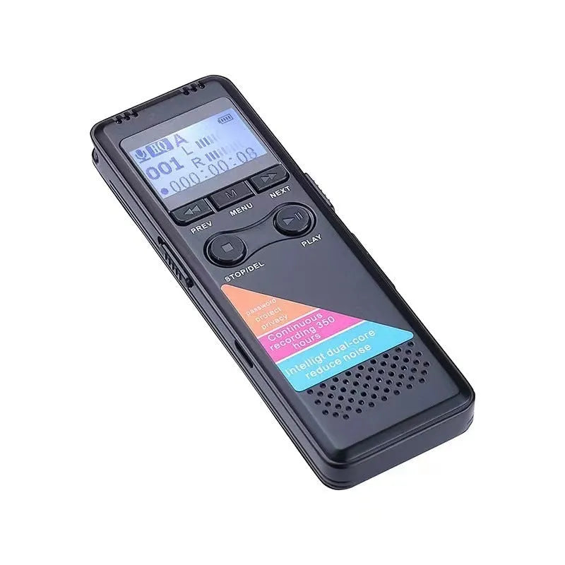 Black 32GB HD noise reduction digital recording pen with MP3 player function, zinc alloy shell