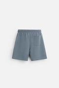 Double-sided cloth texture polyester short sleeve and shorts set in loose fit