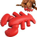 Red nylon dog chew toy for large breed aggressive chewers showing teeth cleaning texture