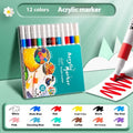 Acrylic marker pen sets in multiple colour options for student painting projects