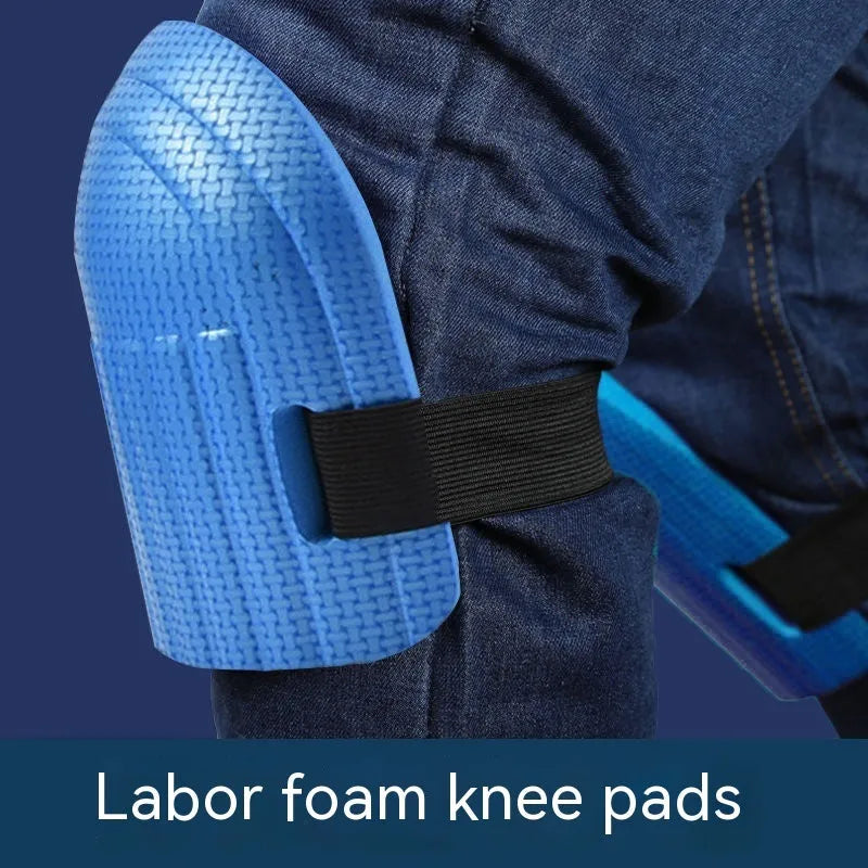EVA foam kneepad pair in black blue green or pink for auto repair construction work